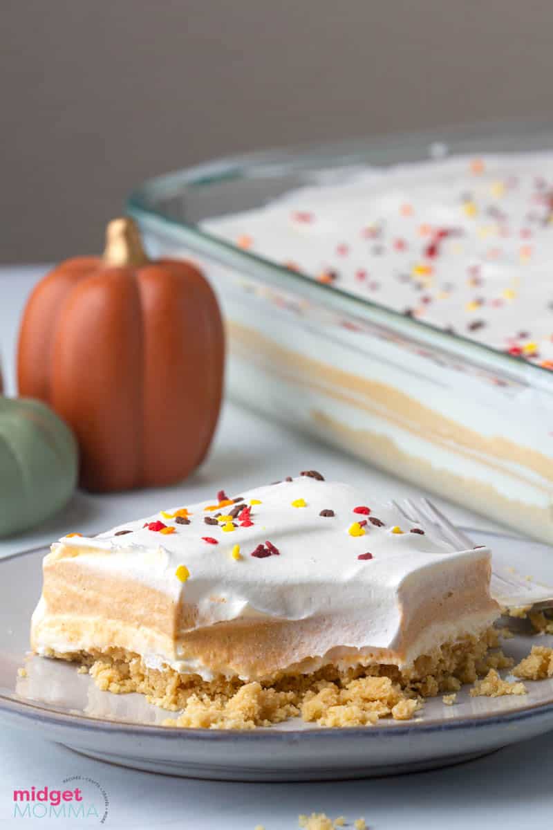 No Bake Pumpkin Lasagna Dessert