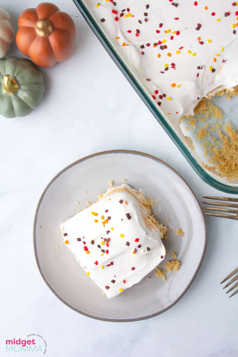 No Bake Pumpkin Lasagna Dessert