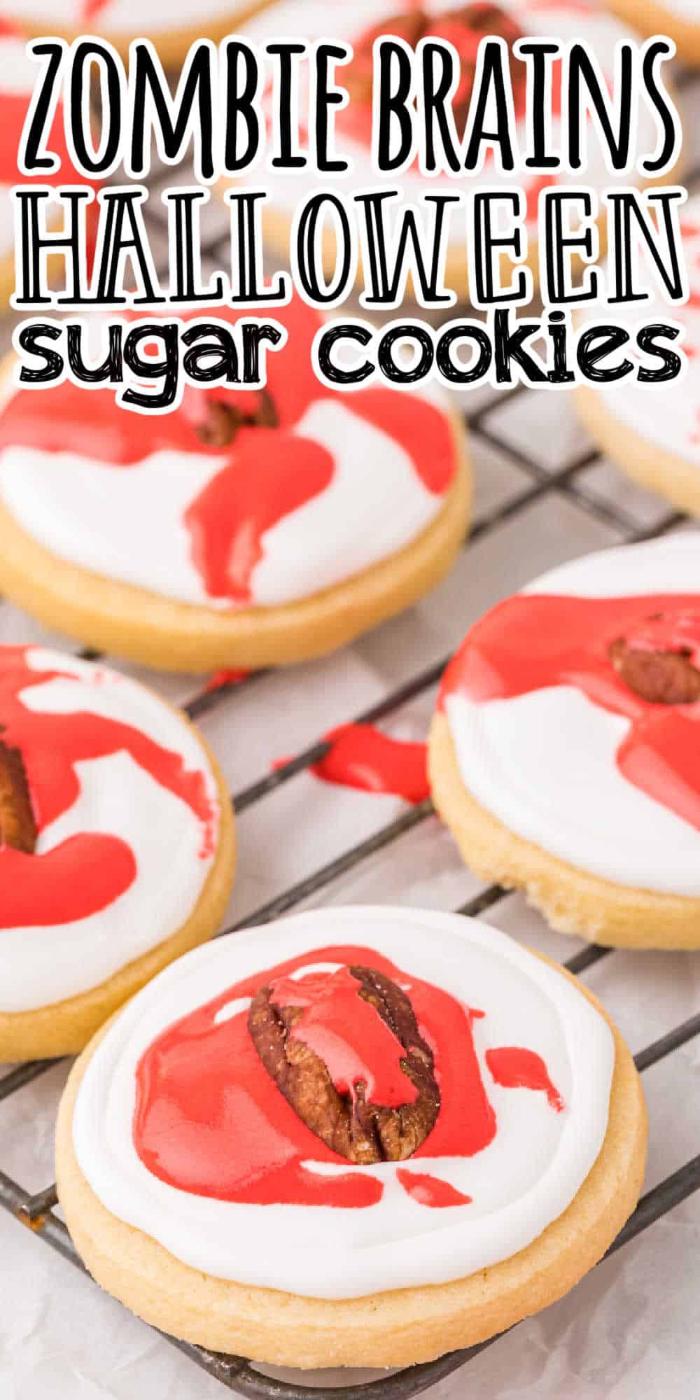 Zombie Brain Halloween Sugar Cookies • MidgetMomma