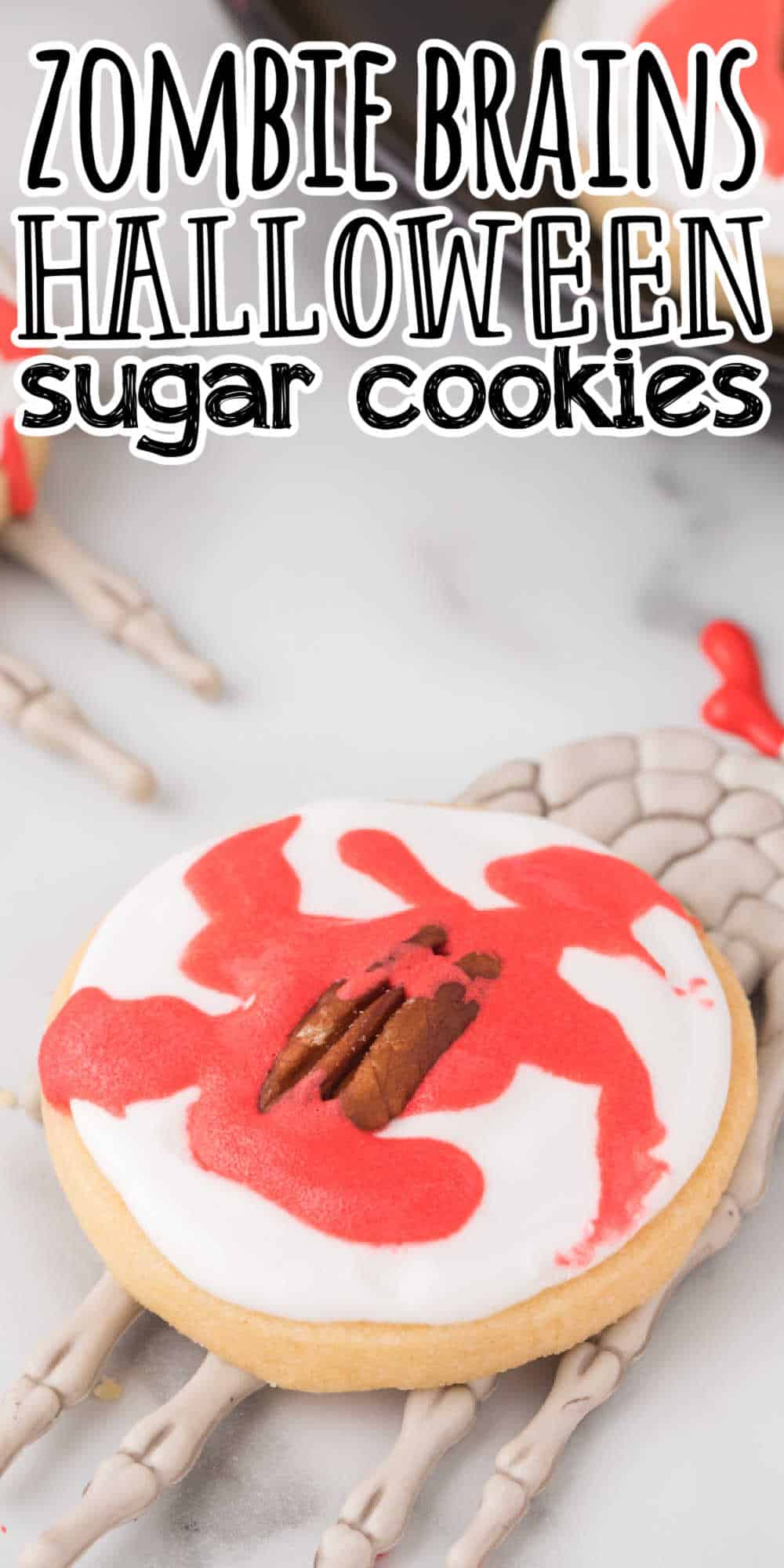 Zombie Brain Halloween Sugar Cookies • MidgetMomma