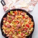 Kielbasa Sauerkraut & Potatoes Skillet