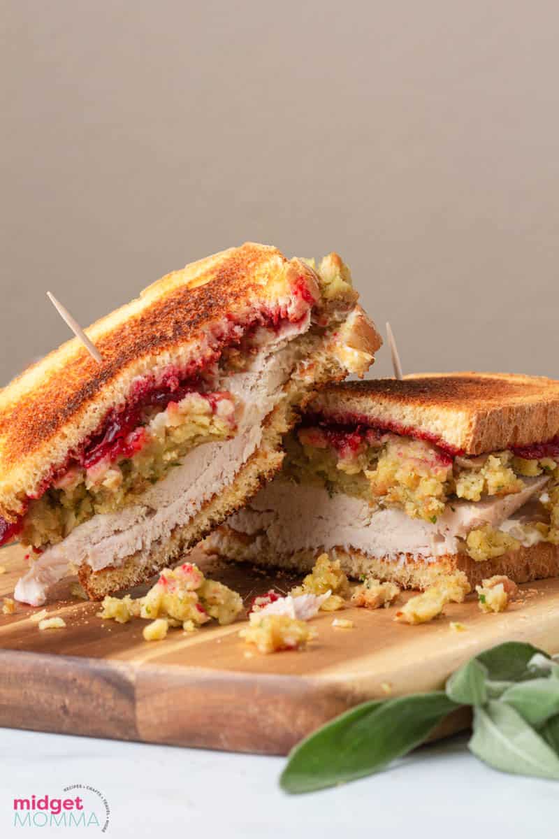 I love Thanksgiving and I love all the tasty foods we make to enjoy, but I really love the amount of leftovers we end up with that makes for even more amazing tasty recipes to make with it. There are so many things to make with Thanksgiving left overs, but this Turkey Gobbler Sandwich is my favorite. Looking for more Thanksgiving leftover recipes? Be sure to check these out! Turkey Noodle Soup