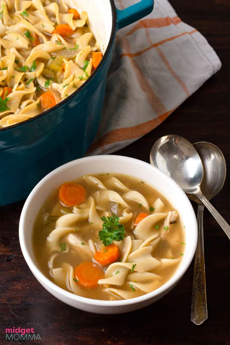 turkey soup in a bowl