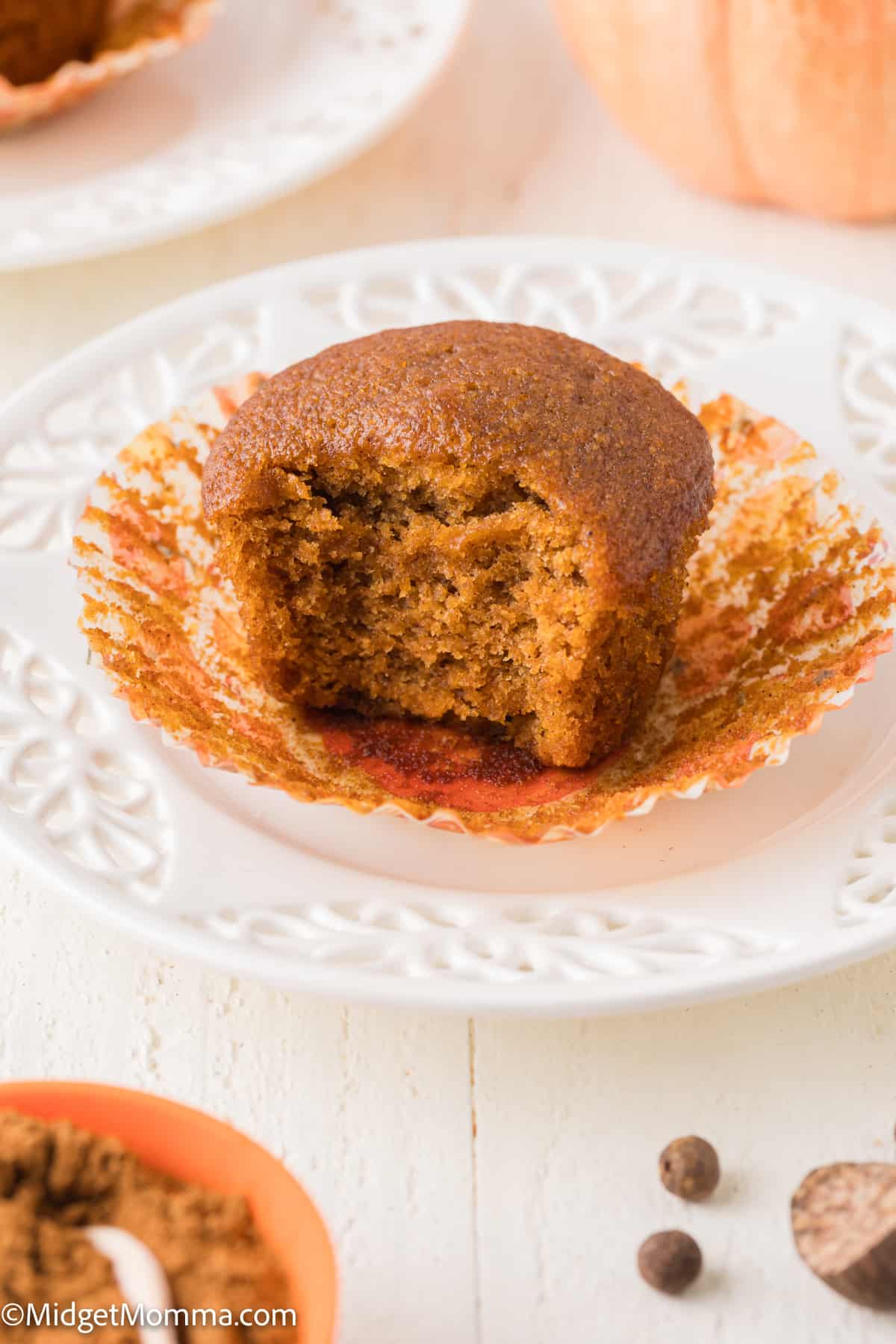 pumpkin muffin on a plate