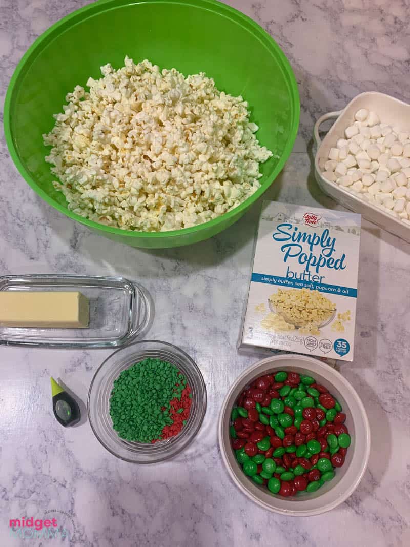 Grinch popcorn balls ingredients
