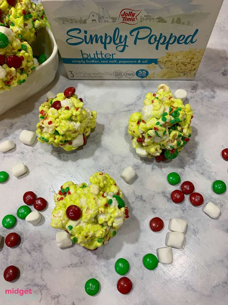 Grinch Popcorn Balls