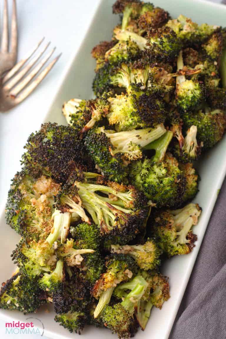 Oven Roasted Broccoli (Baked Broccoli) • MidgetMomma