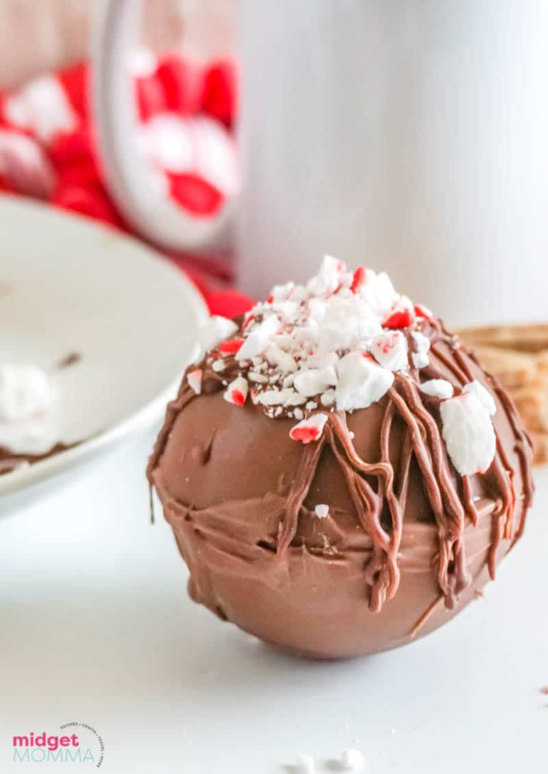 Peppermint hot chocolate bombs