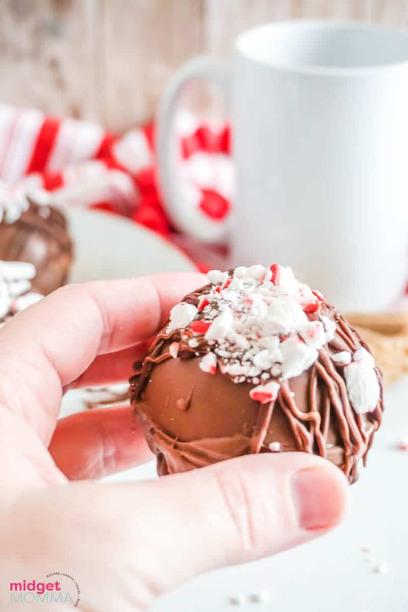 Peppermint hot chocolate bombs