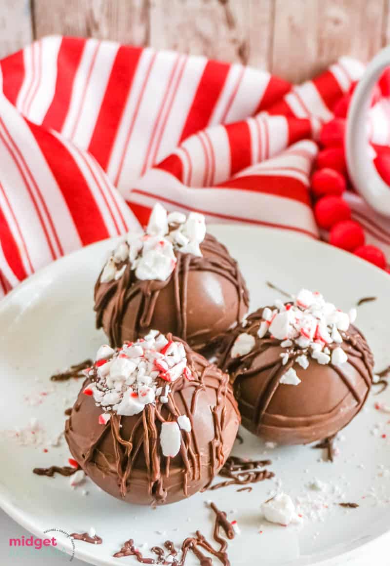 Peppermint hot chocolate bombs