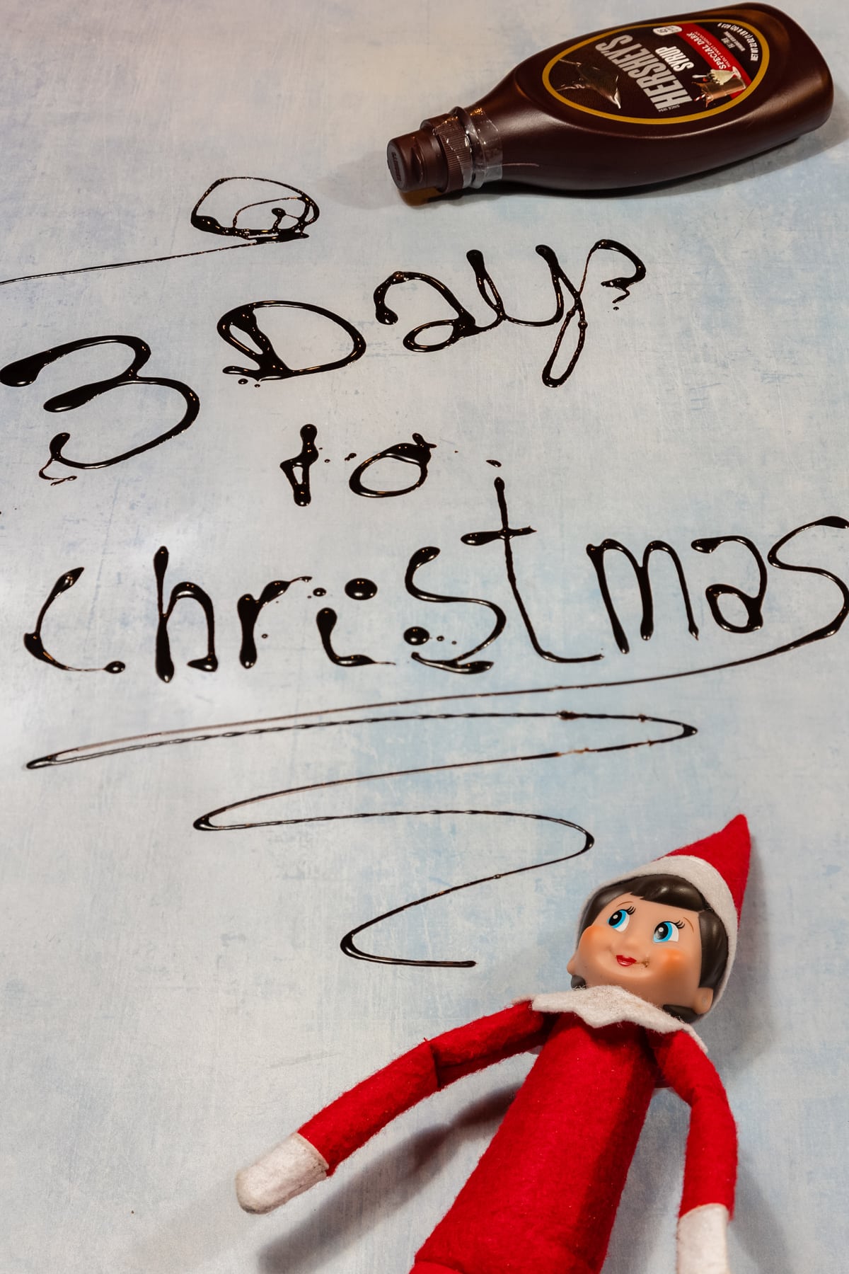 Elf on the shelf 3 days to christmas.