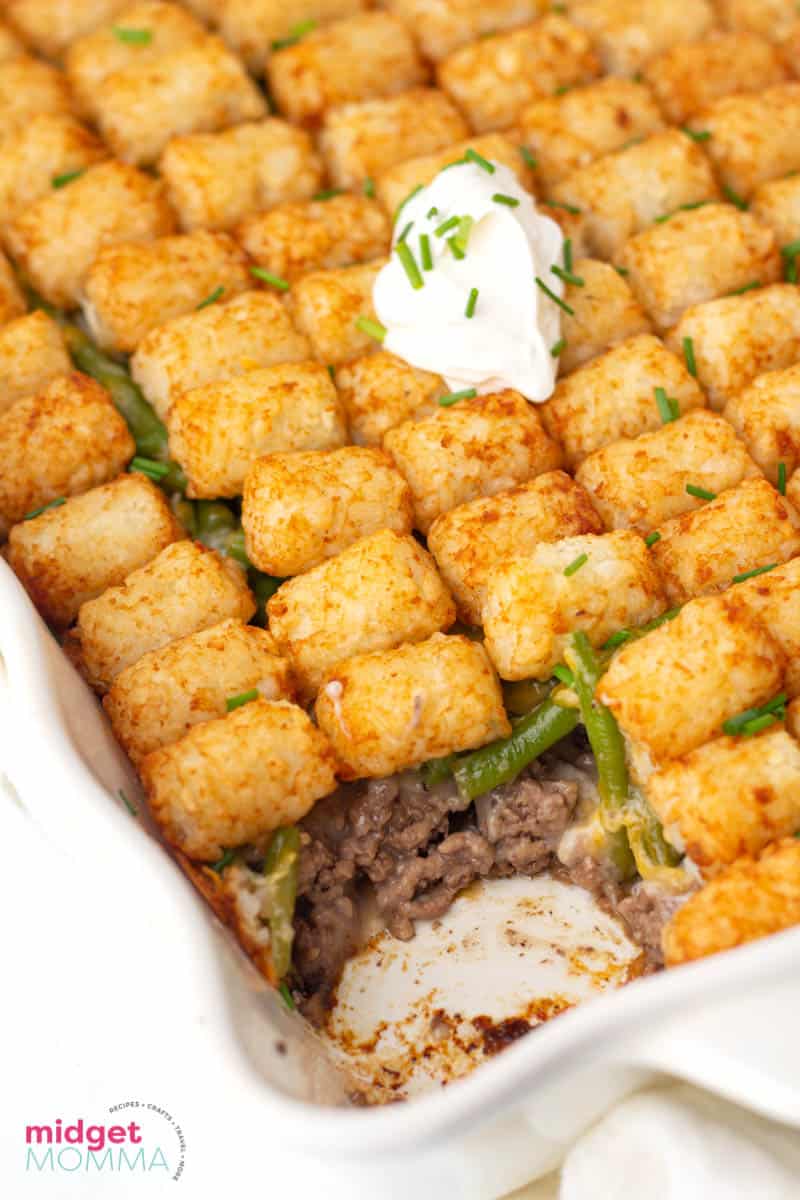 The BEST Tater Tot Casserole Recipe - EASY Weeknight Dinner