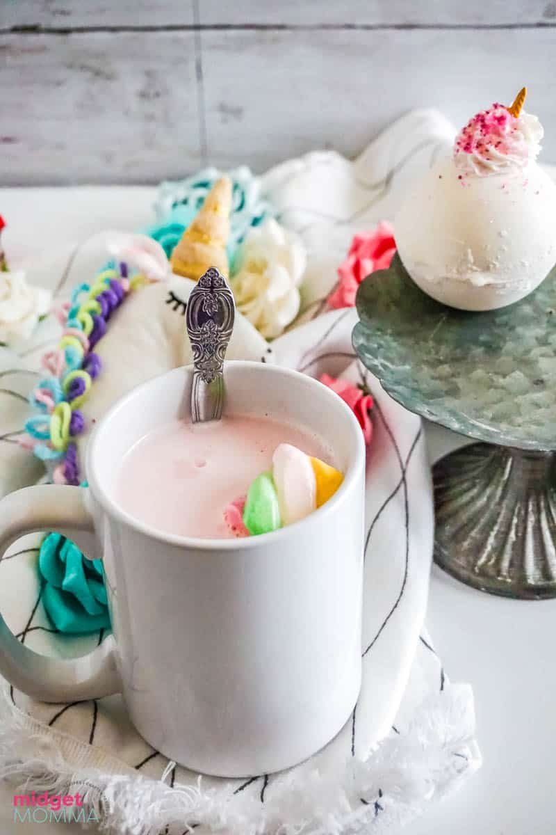 Unicorn hot chocolate bombs