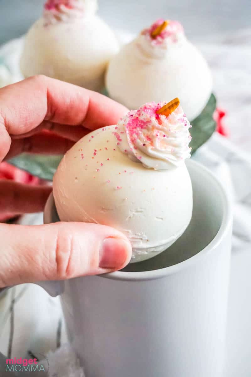 Unicorn hot chocolate bombs