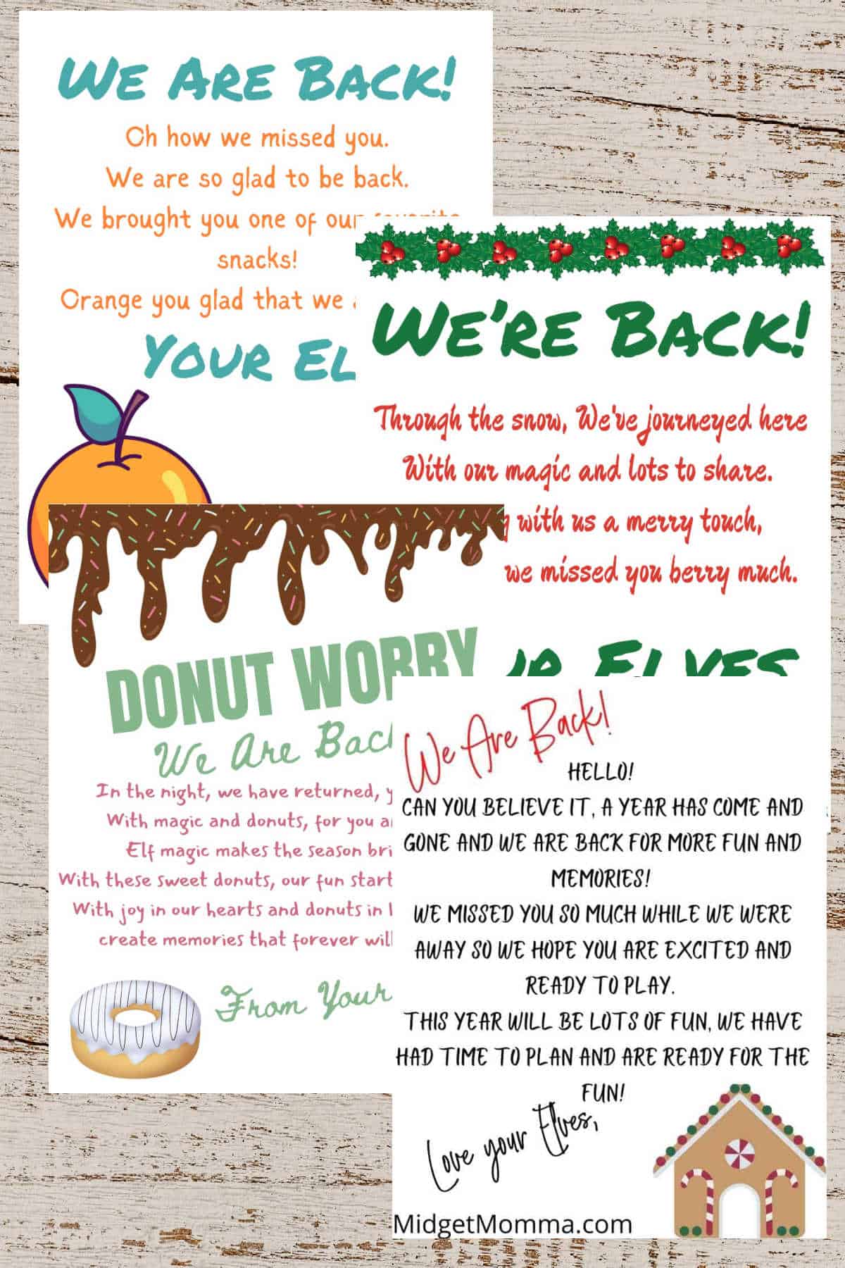 elf on the shelf we are back letters - elf return letter printable