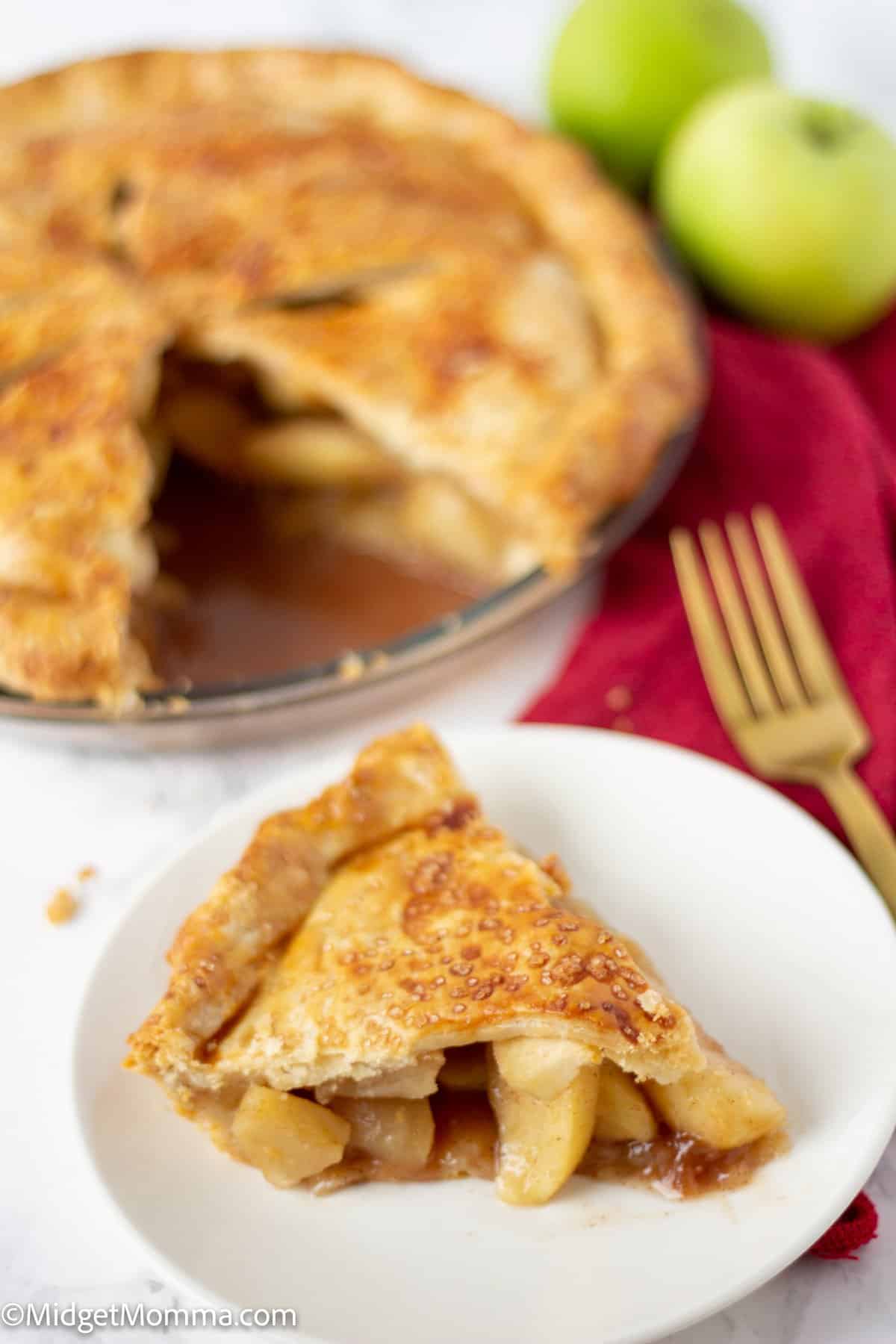 slice of homemade apple pie recipe