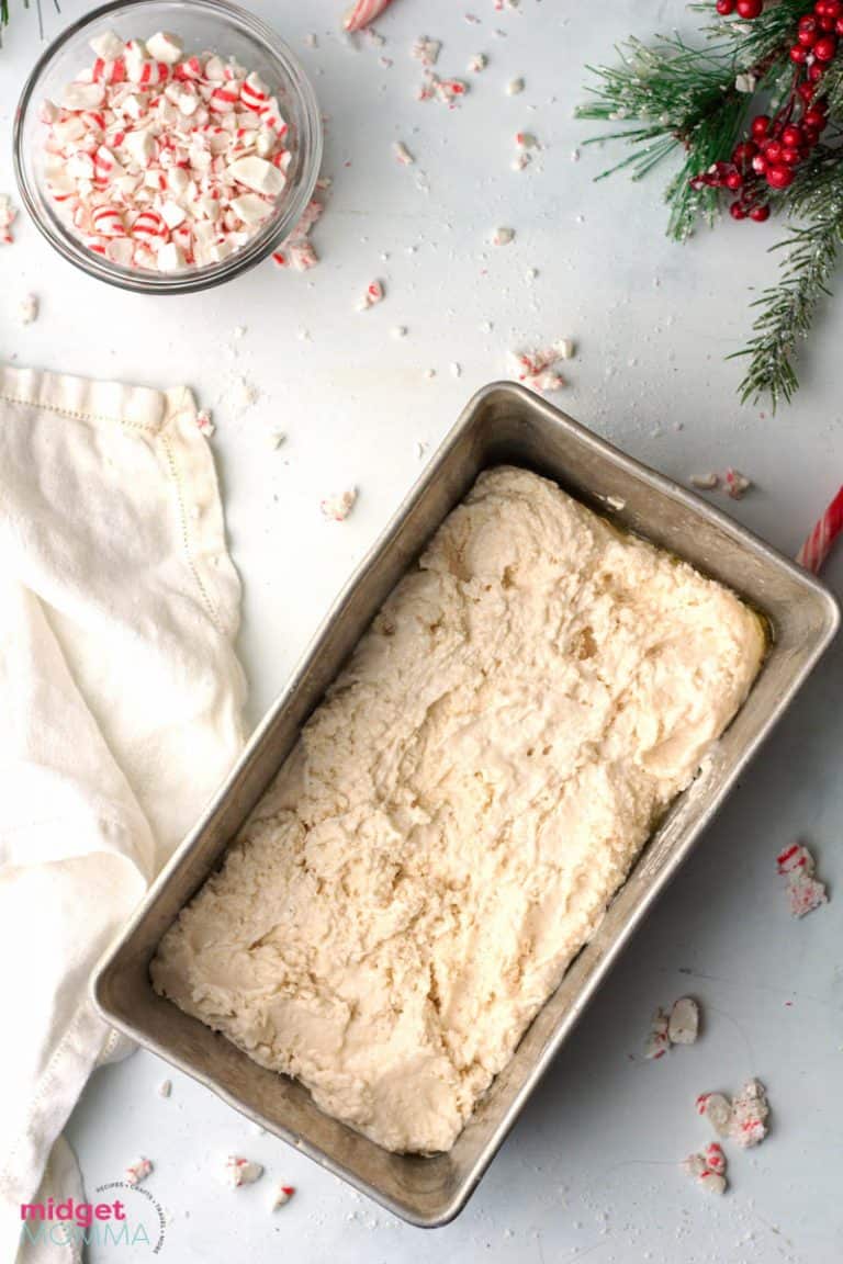 Peppermint Ice Cream Bread ONLY 3 Ingredients! • MidgetMomma