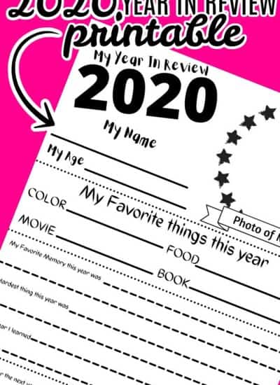 2020 year in review printable