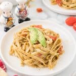 Creamy Avocado Pasta on a plate