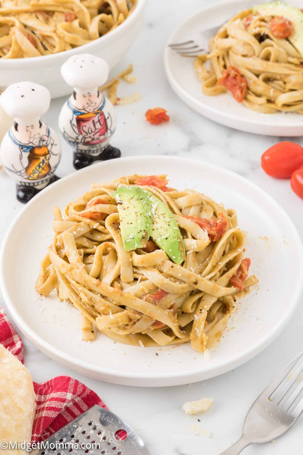 Creamy Avocado Pasta on a plate