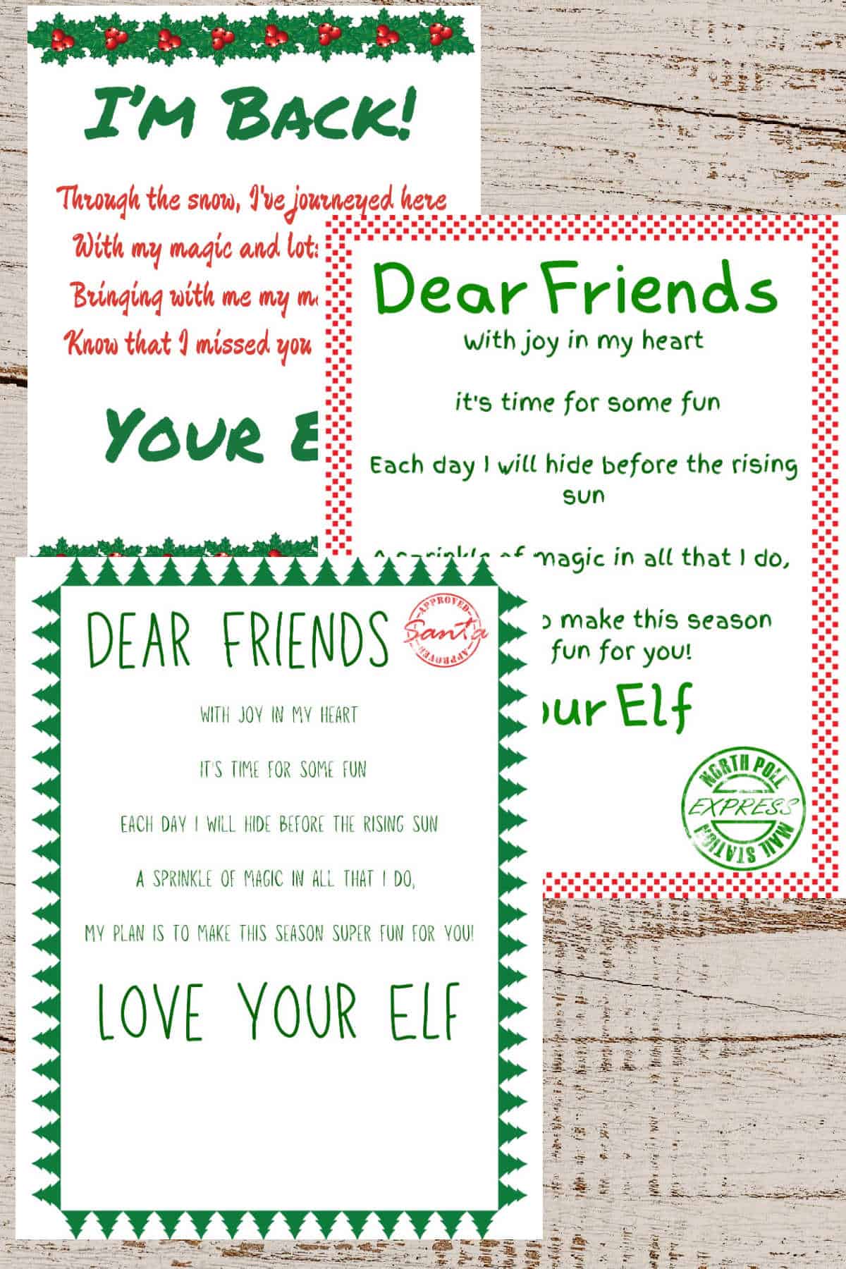Elf on the Shelf arrival letters for the elf's return - elf welcome back letter