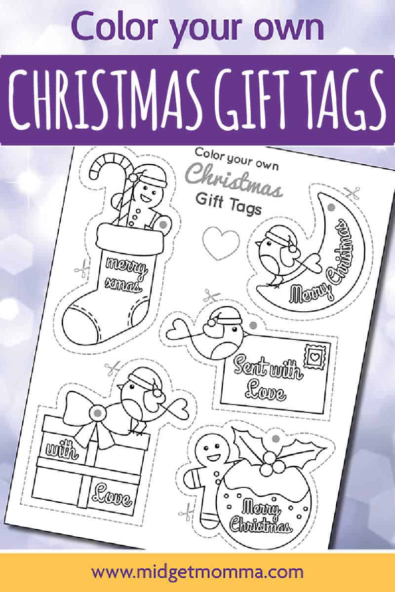 Christmas Present Tags : Personalized Coloring Tags by Buzz Into Kinder