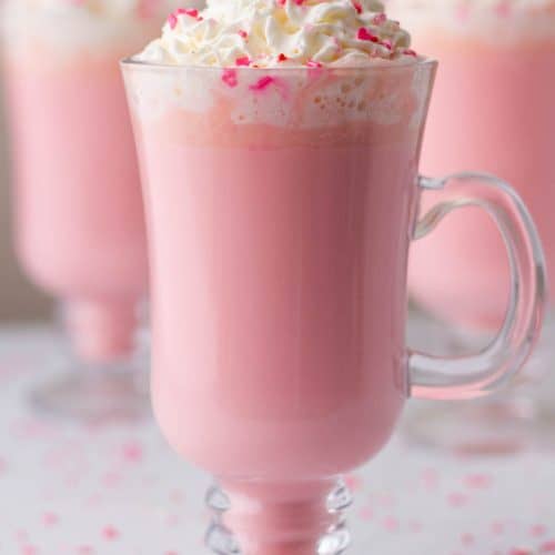 Pink Hot Chocolate (Made with White Hot Chocolate) • MidgetMomma