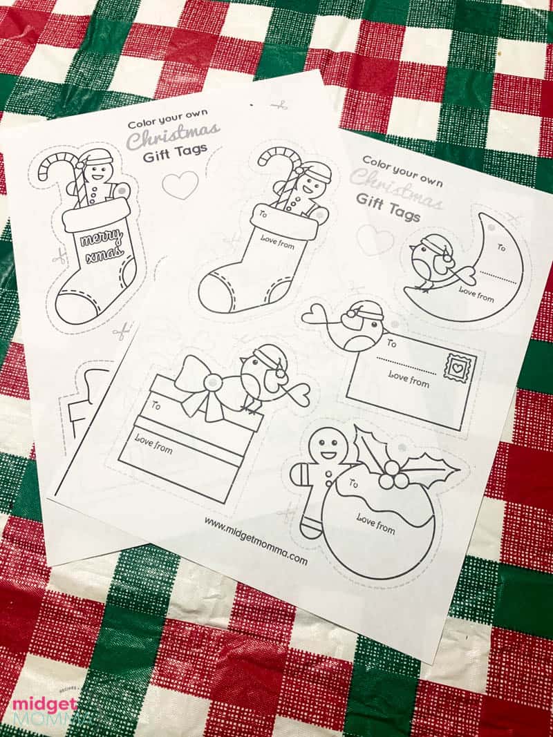 printable coloring gift tags