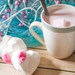 Heart Shaped Strawberry White Hot Chocolate Bombs