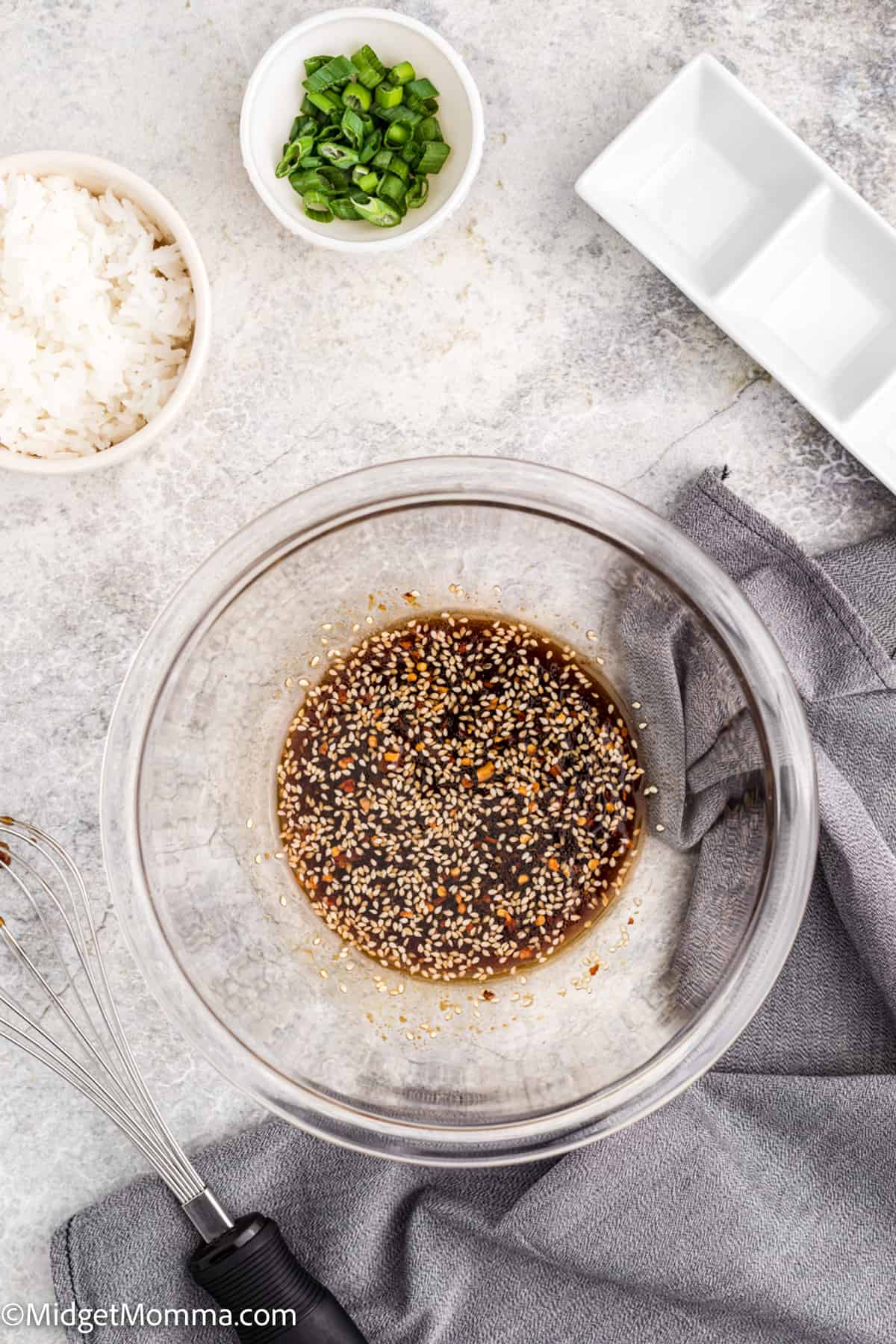 Korean Ground Beef and Rice Bowls Recipe sauce in a bowl