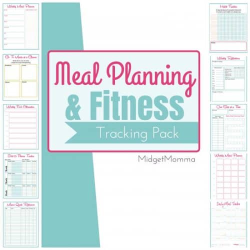Weekly Meal Planner and Fitness Tracker Printable • MidgetMomma