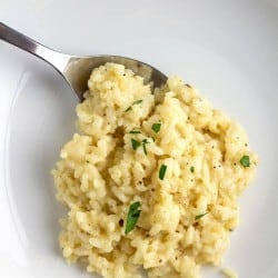 Parmesan Risotto on a plate