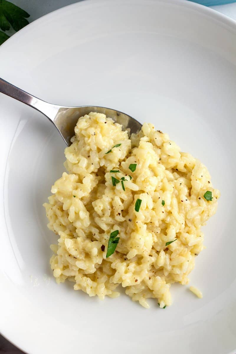 Parmesan Risotto on a plate