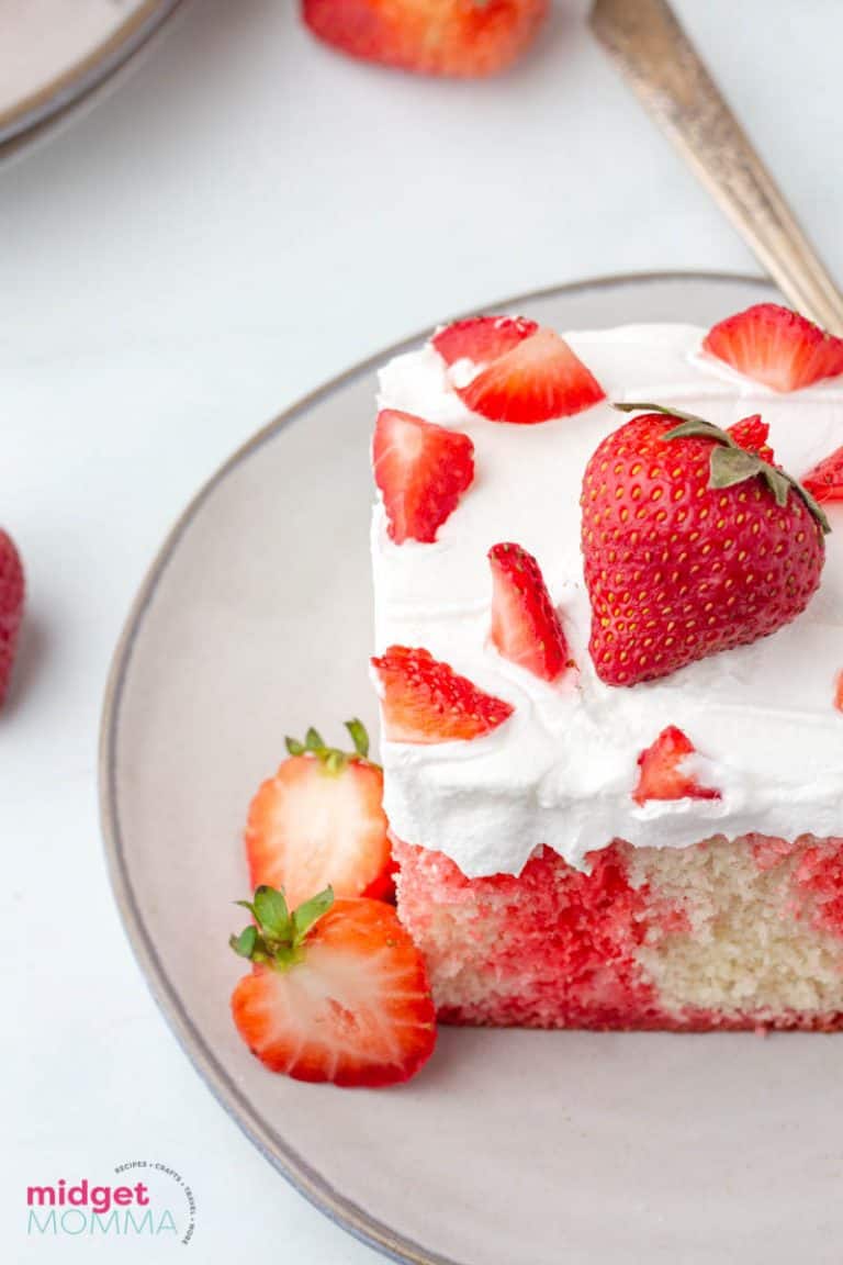 Strawberry Poke Cake Recipe • MidgetMomma