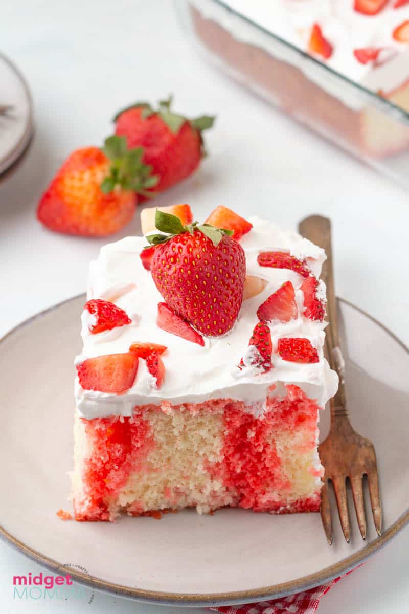 strawberry poke cake