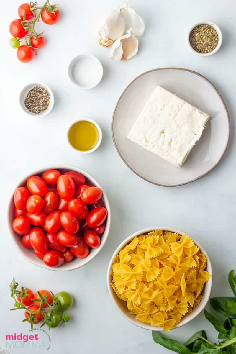 Baked Feta Pasta ingredients