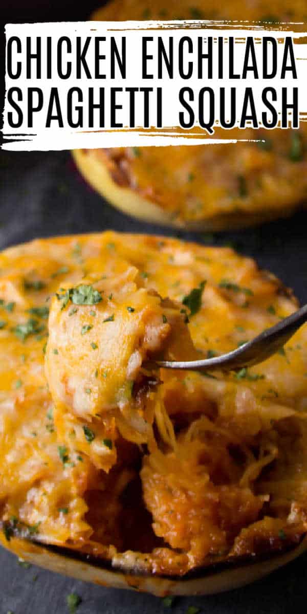 Chicken Enchilada Stuffed Spaghetti Squash Recipe