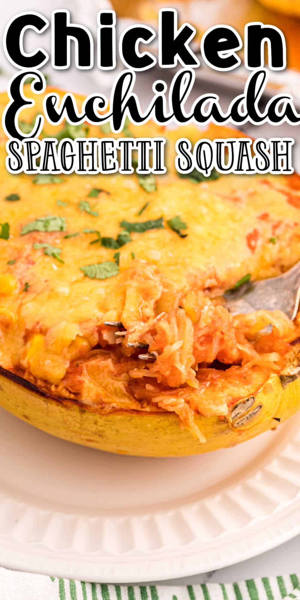Chicken Enchilada Stuffed Spaghetti Squash Recipe