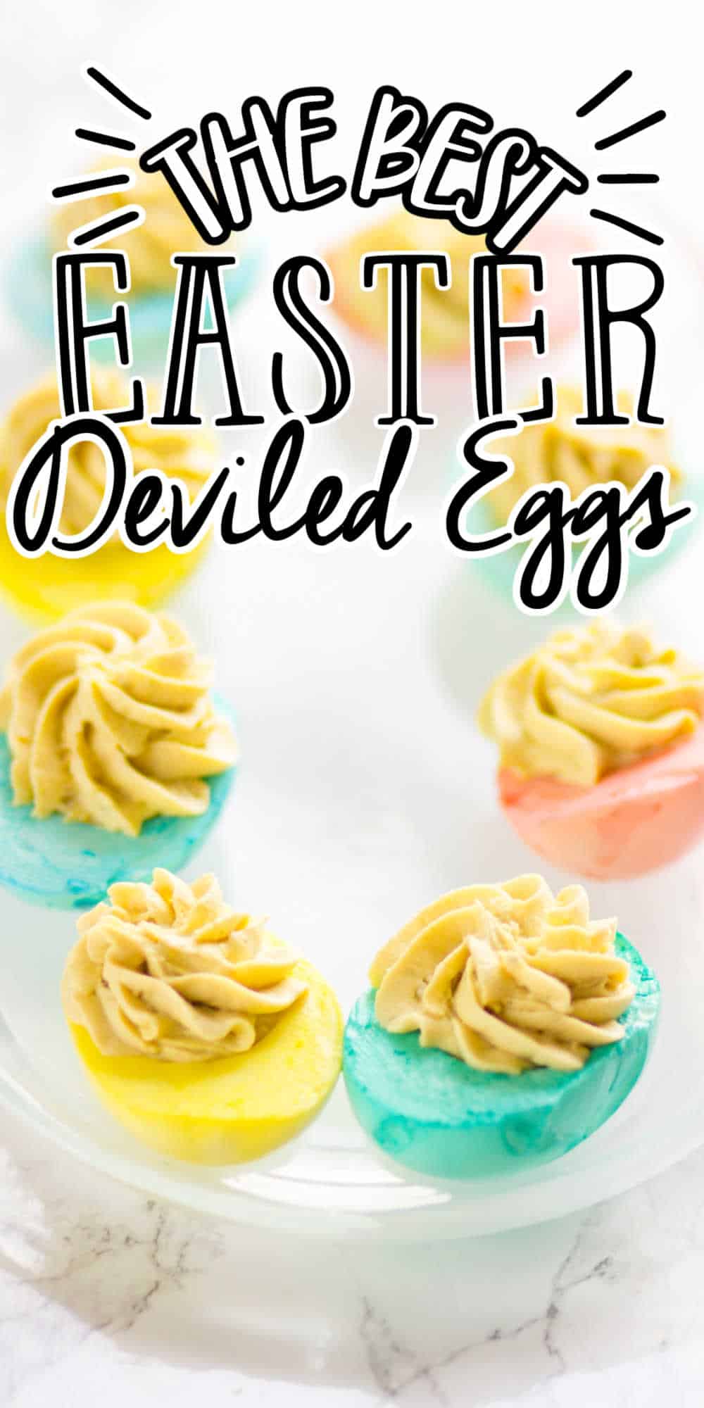 Pastel Colored Easter Deviled Eggs Recipe (Perfect for Easter!)