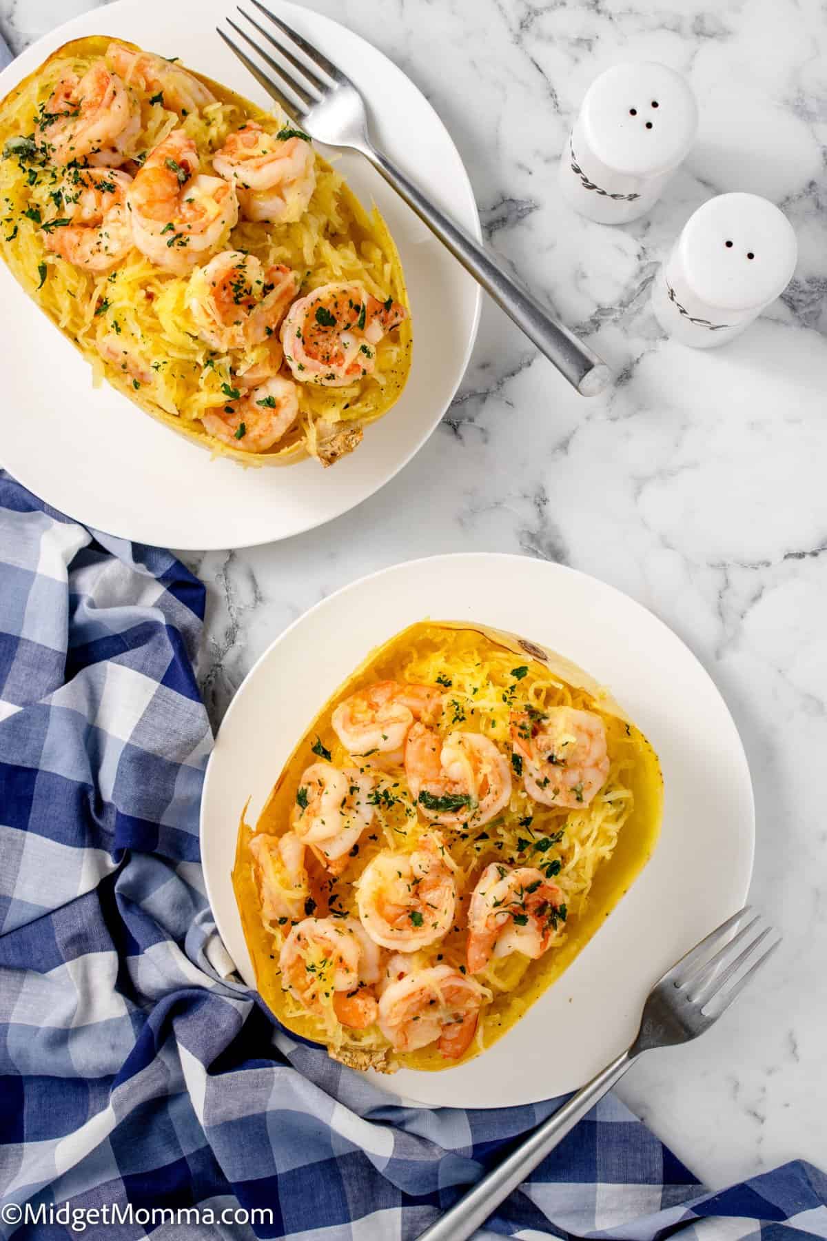 Healthy Spaghetti Squash Shrimp Scampi Recipe