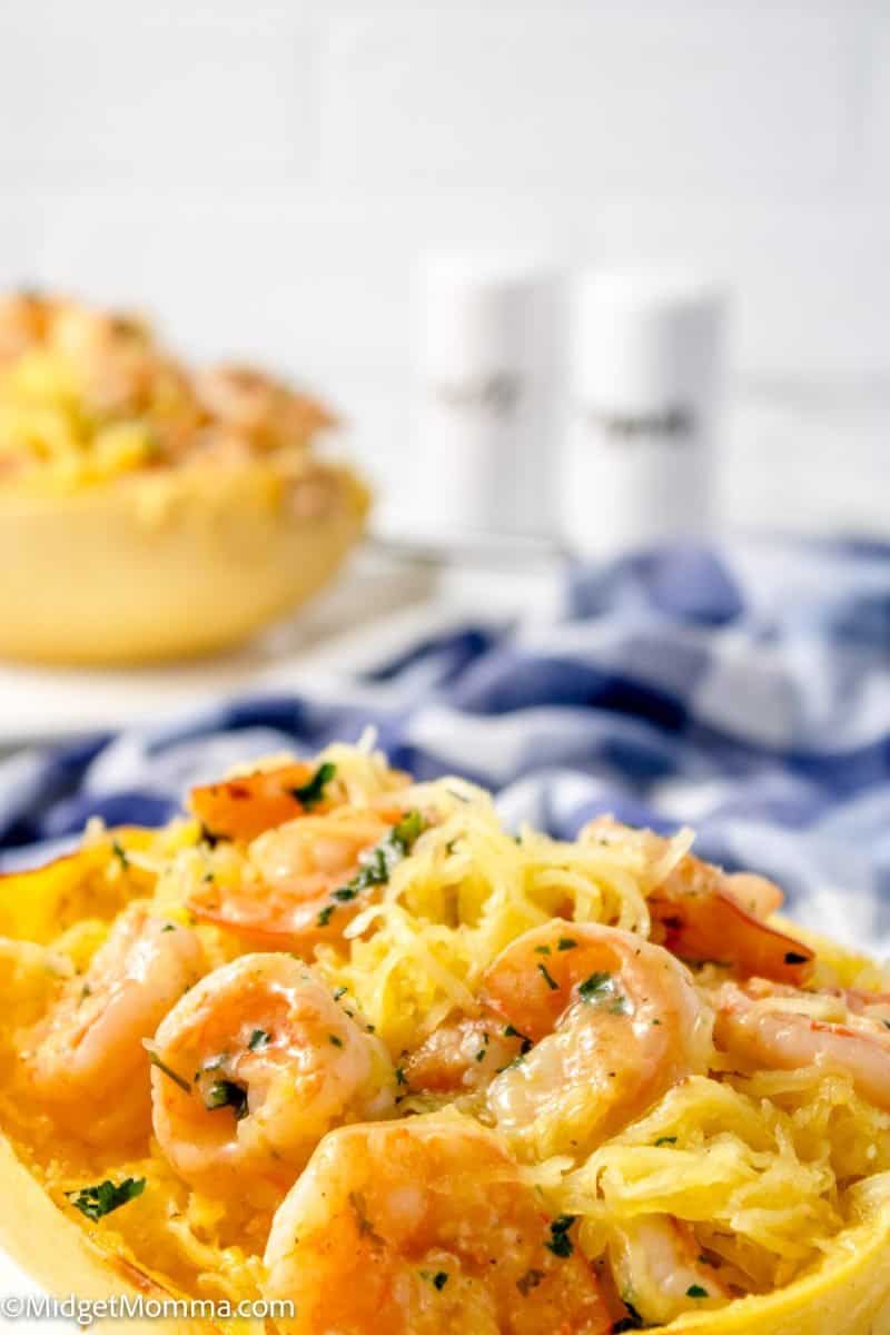 Healthy Spaghetti Squash Shrimp Scampi Recipe