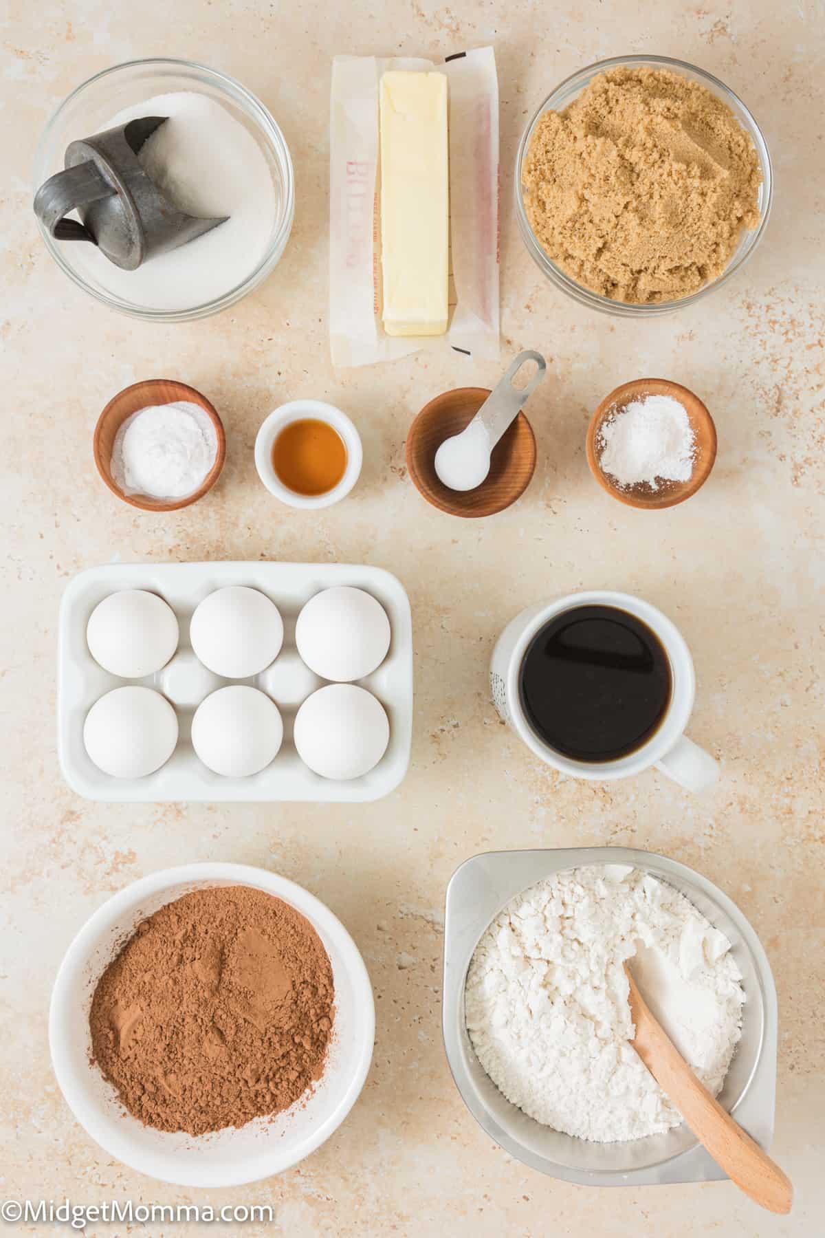 Mocha Cupcakes Recipe ingredients 