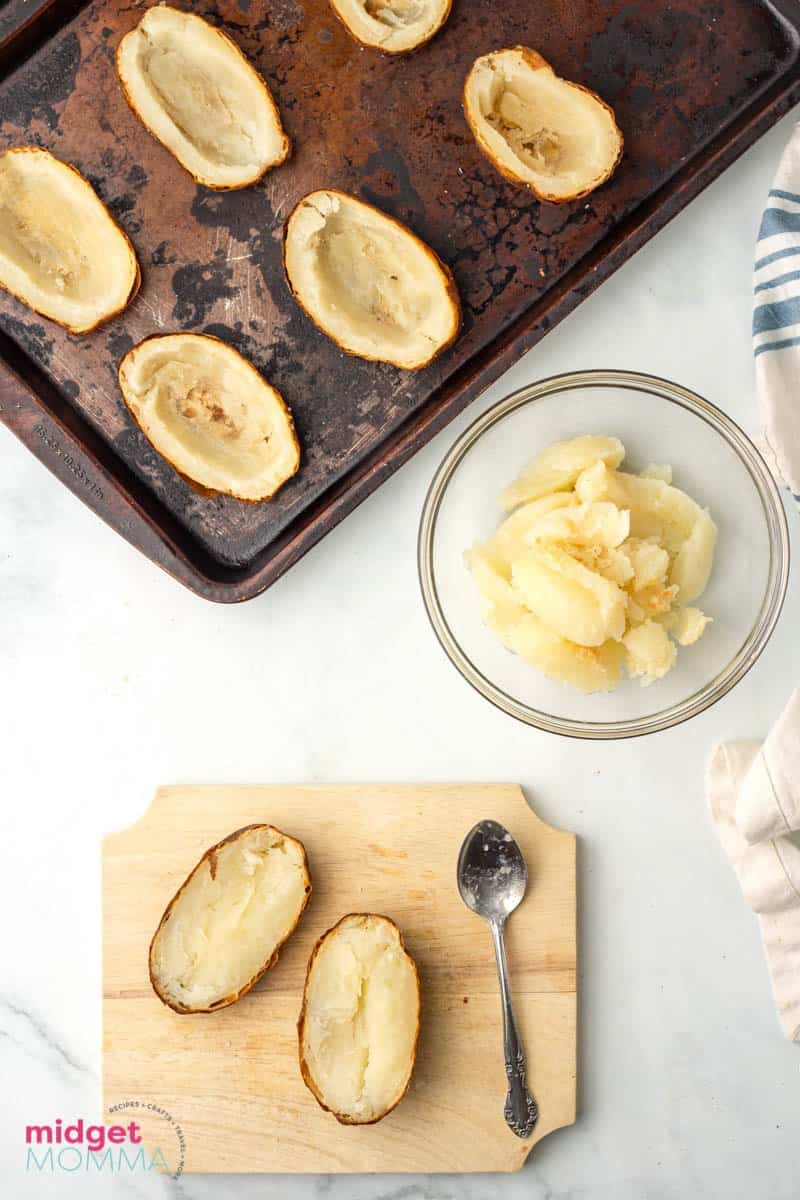 Twice baked potatoes Recipe - Loaded with Bacon and Cheese