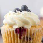 Blueberry Cupcakes with Cream Cheese Frosting