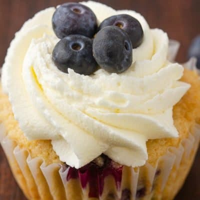 Blueberry Cupcakes with Cream Cheese Frosting