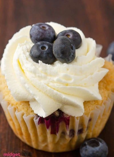 Blueberry Cupcakes with Cream Cheese Frosting