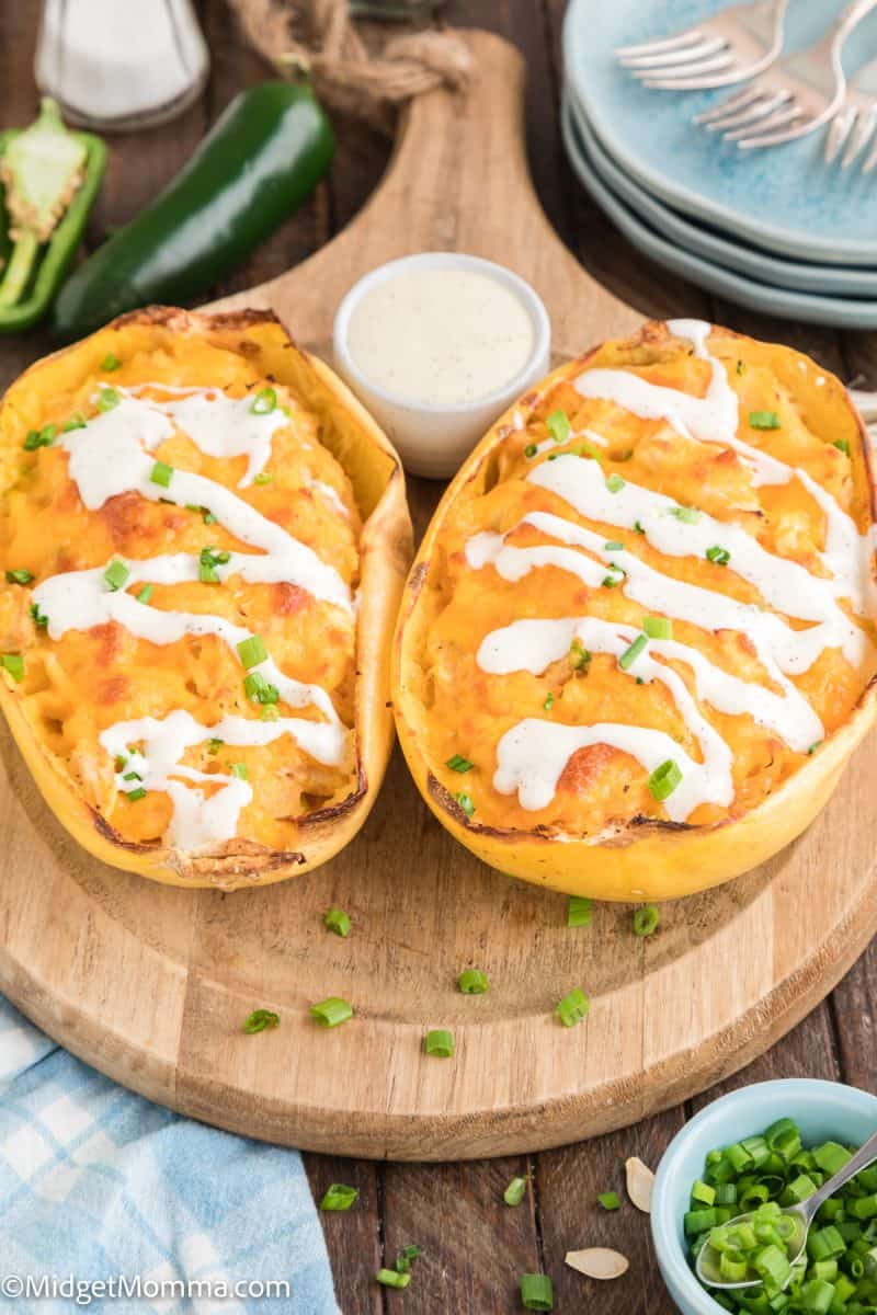 buffalo chicken spaghetti squash recipe