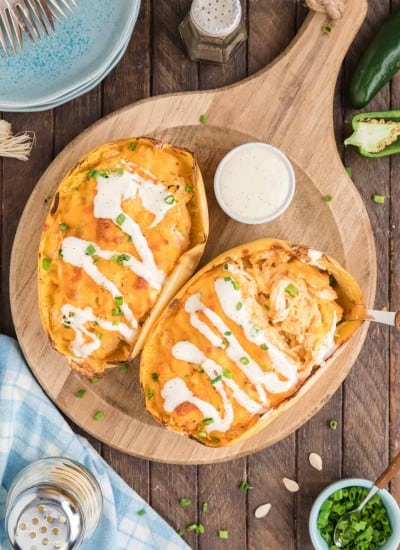 buffalo chicken spaghetti squash recipe