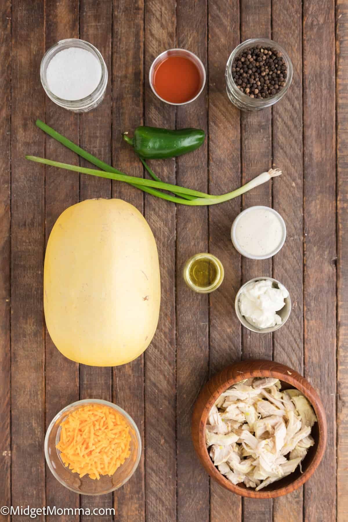 buffalo chicken spaghetti squash recipe ingredients