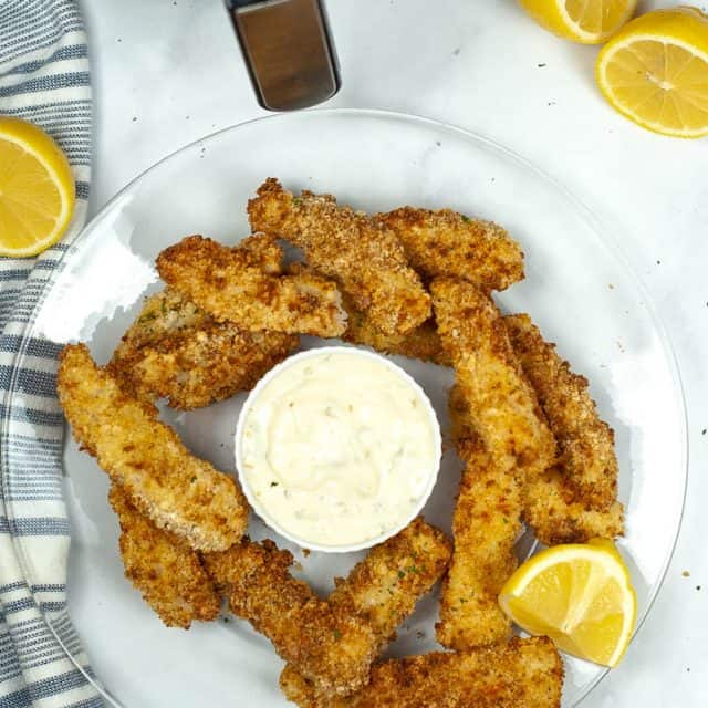 Air Fryer Homemade Fish Sticks (Crispy and Flaky Fish sticks!)